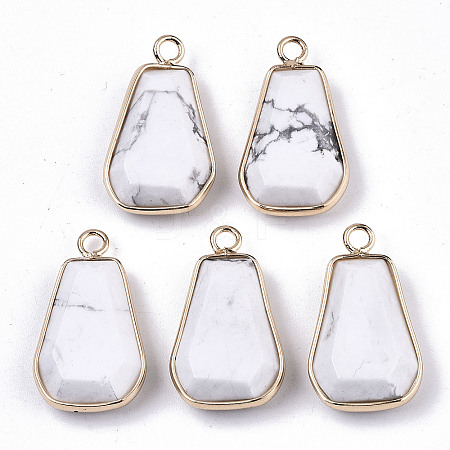 Natural Howlite Pendants G-N326-43C-1