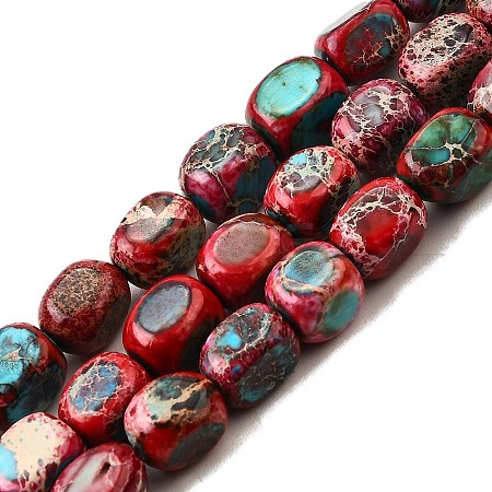 Natural Imperial Jasper Beads Strands G-E444-54-01-1