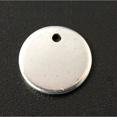 Tarnish Resistant 304 Stainless Steel Stamping Blank Tag Pendants STAS-Q056-20mm-1