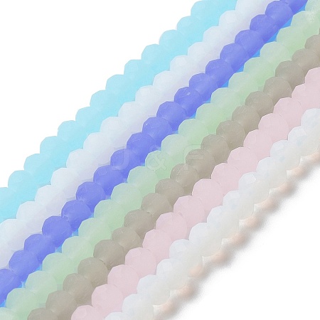 Imitation Jade Solid Color Glass Beads Strands EGLA-A034-J10mm-MD-M-1