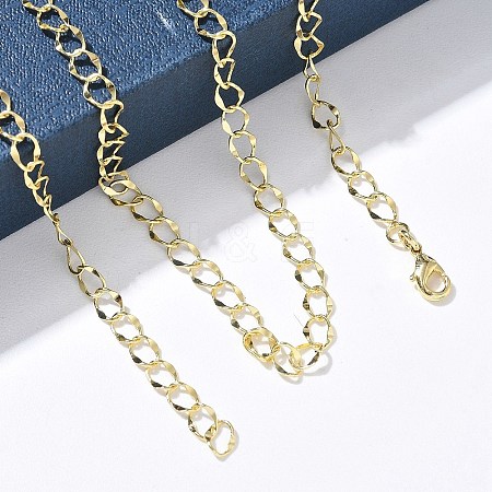 4MM Brass Twisted Dapped Chain Necklaces for Women KK-CBA4FD4-13G-1