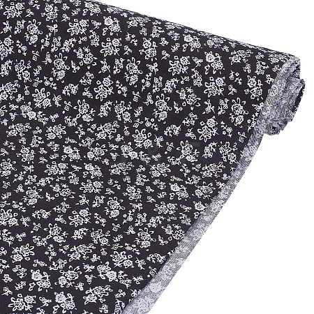 Flower Pattern Cotton Fabric DIY-WH0671-238C-1