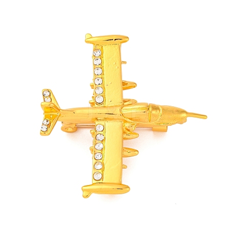 Zinc Alloy Crystal Rhinestone Brooch LS-JEWB-U010-03G-03-1