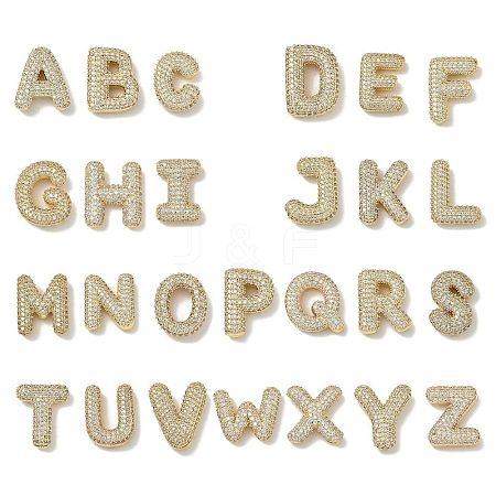 Brass Micro Pave Cubic Zirconia Pendants KK-I382-01G-1
