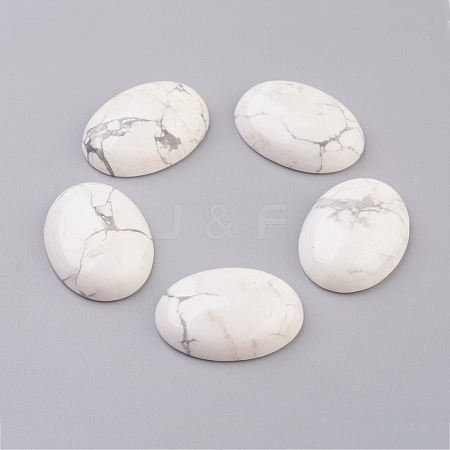 Natural Howlite Flat Back Cabochons G-G741-22x30mm-19-1