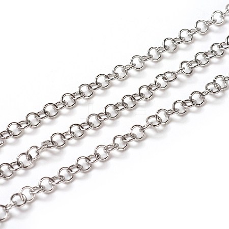 Tarnish Resistant 304 Stainless Steel Rolo Chains CHS-E016-02G-P-1