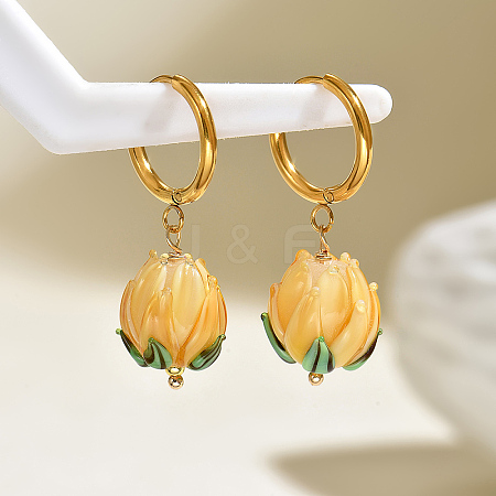 201 Stainless Steel Hoop Earrings GL2030-3-1