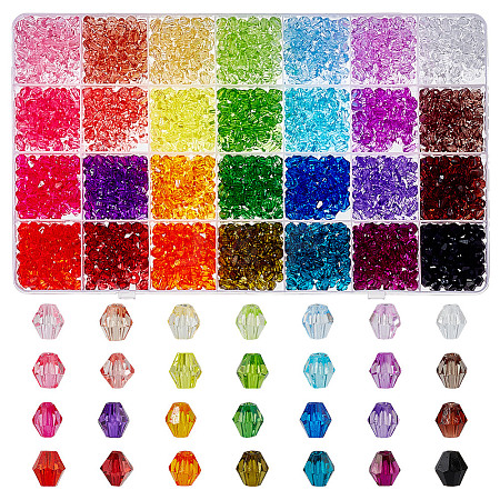 2380Pcs 28 Colors Transparent Acrylic Beads TACR-PH0001-87-1