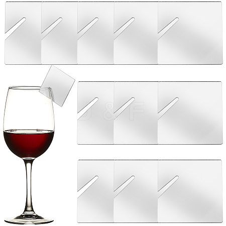 SUNNYCLUE Acrylic Mirror Wine Glass Charms AJEW-SC0002-53A-02-1