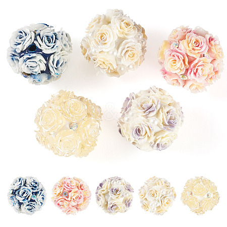 Handmade Rhinestone Clay Pave Beads CLAY-TAC0015-02C-1