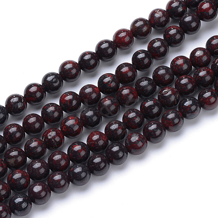 Natural Bloodstone Beads Strands LS-G-R411-06-4mm-1