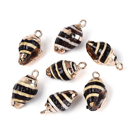 Electroplated Natural Shell Pendants BSHE-T015-02-1