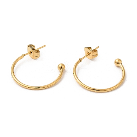 304 Stainless Steel Stud Earring X-EJEW-H134-02C-G-1