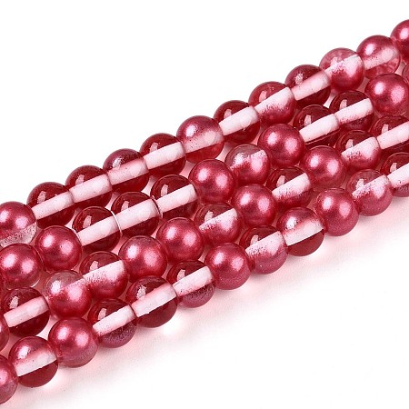 Baking Paint Transparent Glass Beads X1-DGLA-N011-6mm-06-1