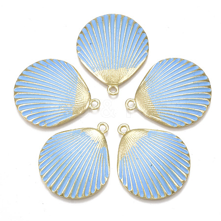 Spray Painted Alloy Pendants PALLOY-T065-20A-1