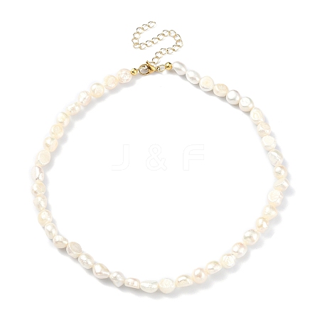 Natural Pearl Beaded Necklace NJEW-JN04310-1