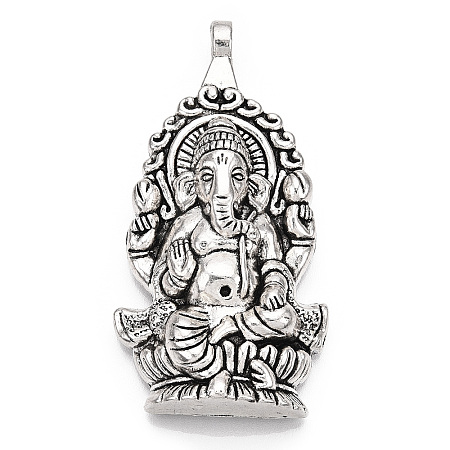 Tibetan Style Alloy Big Pendants X-TIBEP-T002-119AS-NR-1