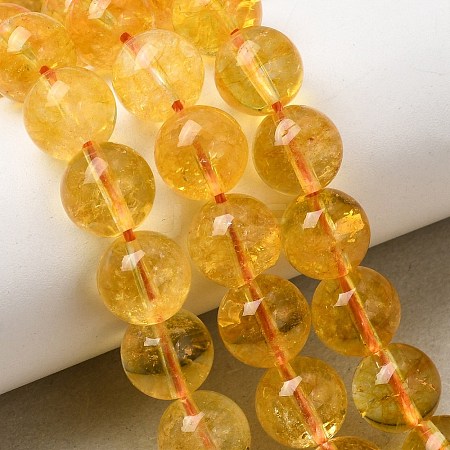 Natural Citrine Beads Strands G-E326-10mm-01A-1