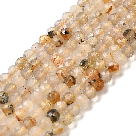 Natural Rutilated Quartz Beads Strands G-F619-10A-1