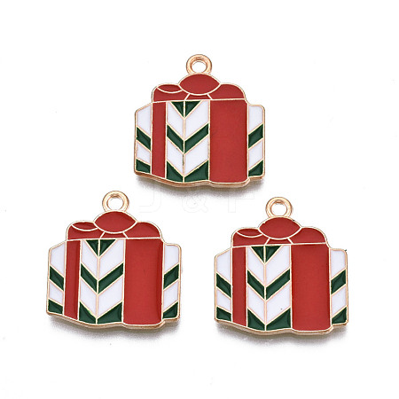 Christmas Alloy Enamel Pendants ENAM-Q442-60-1