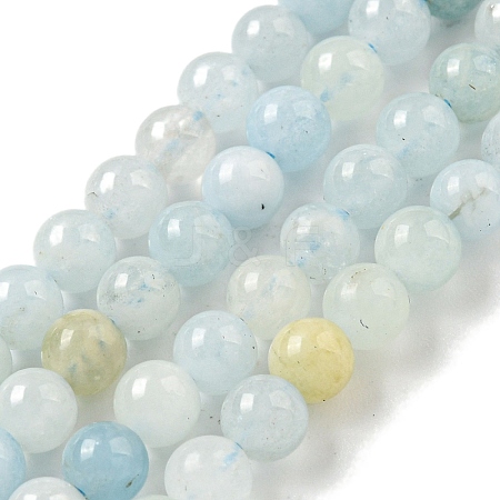 Natural Aquamarine Beads Strands G-K310-C06-4mm-1