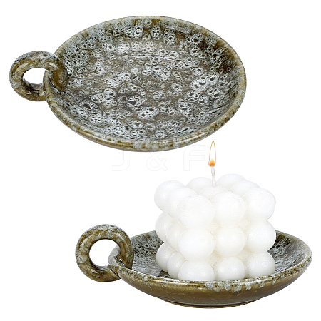 2Pcs Porcelain Candle Holders DJEW-PH0001-86B-1
