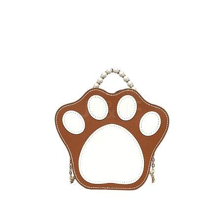 DIY Imitation Leather Paw Print Shape Crossbody Lady Bag Making Kits PW-WG14009-04-1