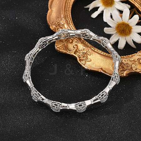 Brass Bangles for Women BJEW-D313-04P-1