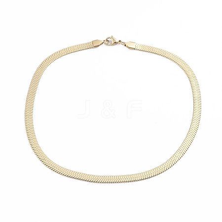 Unisex 304 Stainless Steel Herringbone Chains Necklaces LS-NJEW-L173-011-G-1