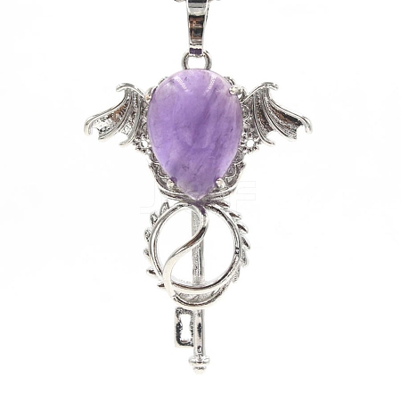 Natural Amethyst Pendants PW-WG77398-01-1