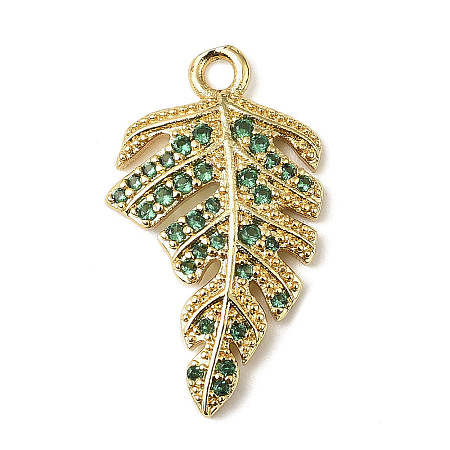 Brass Micro Pave Cubic Zirconia Pendants LS-KK-G534-01B-G-1