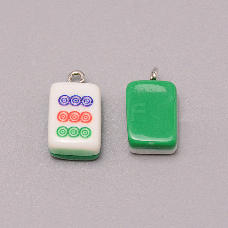 Resin Pendants RESI-WH0025-09-1