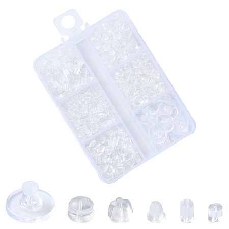 600Pcs 7 Styles Plastic Ear Nuts KY-YW0001-70-1