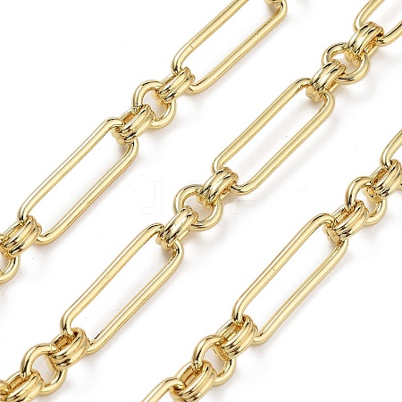 Rack Plating Brass Oval Link Chains CHC-G023-06G-1