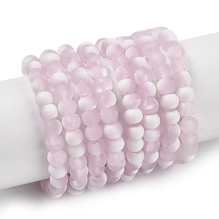 Frosted Crackle Glass Beads X1-GLAA-U001-4mm-M03-1