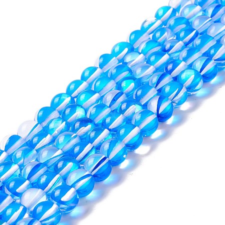 Synthetic Moonstone Beads Strands G-E573-02B-05-1