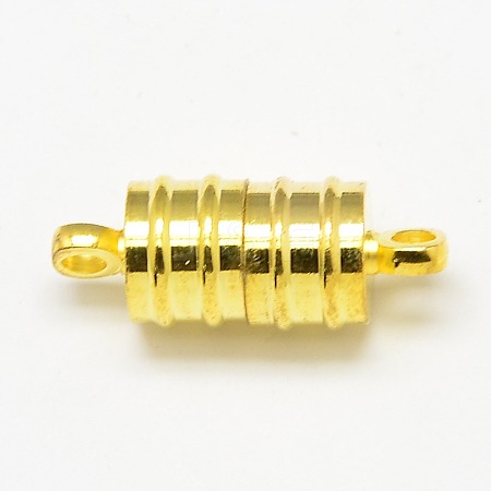 Brass Magnetic Clasps with Loops KK-MC028-G-1