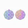 Ion Plating(IP) 201 Stainless Steel Filigree Pendants X-STAS-S108-110-2