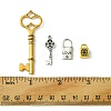 8Pcs 4 Styles Tibetan Style Alloy Skeleton Key Lock Pendants FIND-FS0002-11-5