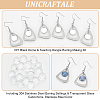 DIY Blank Dome & Teardrop 304 Stainless Steel Dangle Earring Making Kit EJEW-UN00003-5