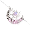 Glass & Acrylic Round Hanging Suncatchers HJEW-JM04646-4