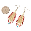 Glass Seed Dangle Earrings EJEW-MZ00569-01-4