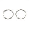 Original Color 304 Stainless Steel Split Key Ring Clasps for Keychain Making STAS-E083-21P-1