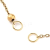 2Pcs 2 Colors 304 Stainless Steel Round Ball Cable Chain Bracelet Making AJEW-JB01331-5