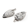 Natural Howlite Pendants G-H359-04P-07-3