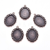 Zinc Alloy Pendant Settings for Cabochon & Rhinestone PALLOY-A15257-R-LF-2
