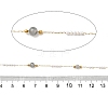 Handmade 304 Stainless Steel & Natural Labradorite Beaded Chains CHS-L031-06G-02-2