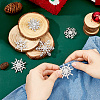6Pcs 6 Styles Snowflake Alloy Lapel Pins for Backpack Clothes JEWB-DC0001-32-3