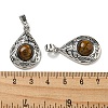 Natural Tiger Eye Pendants G-Q158-05P-15-3