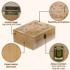 Rectangle Wooden Memory Keepsake Boxes with Lids CON-WH0101-005-3